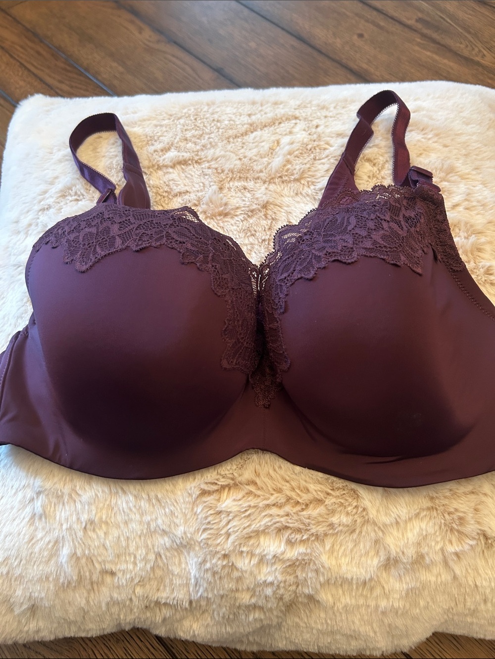 Torrid Curve 38C Everyday Lace-Trim underwire T-Shirt Bra - Plum
